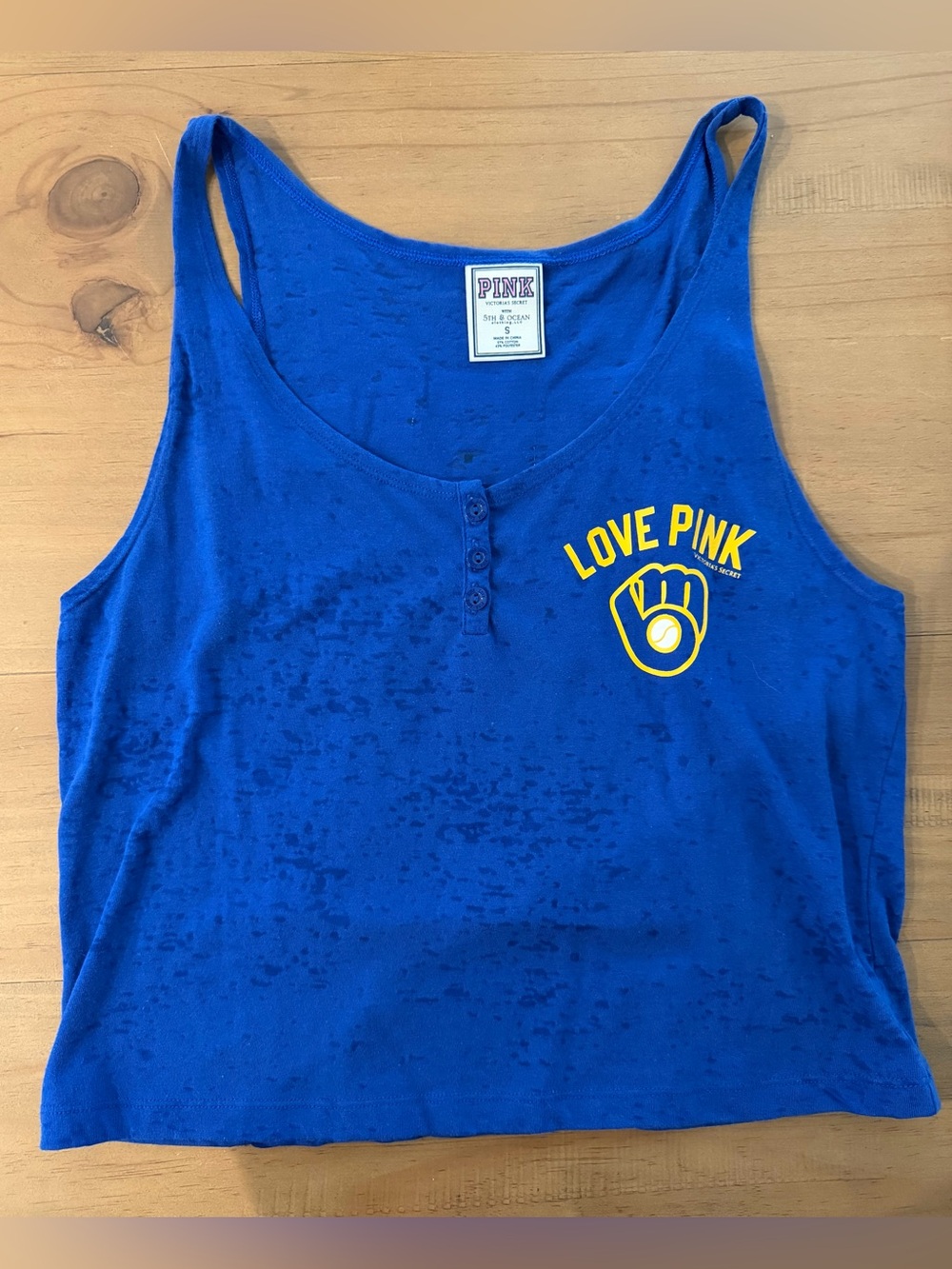 PINK Victoria's Secret Milwaukee Brewers Royal Blue Tank